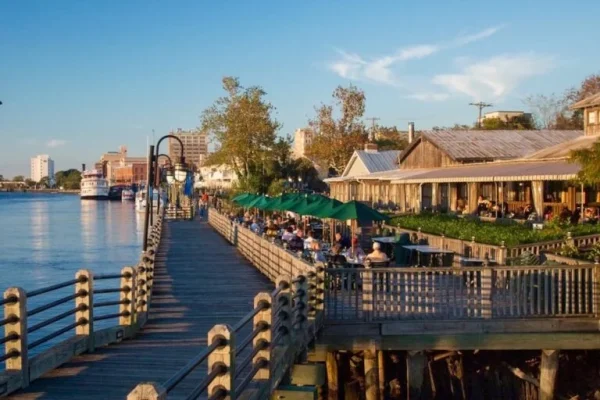Wilmington NC riverfront skyline
